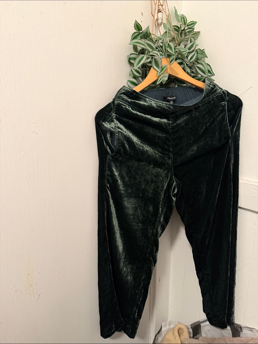 Madewell Emerald Green Velvet Pants